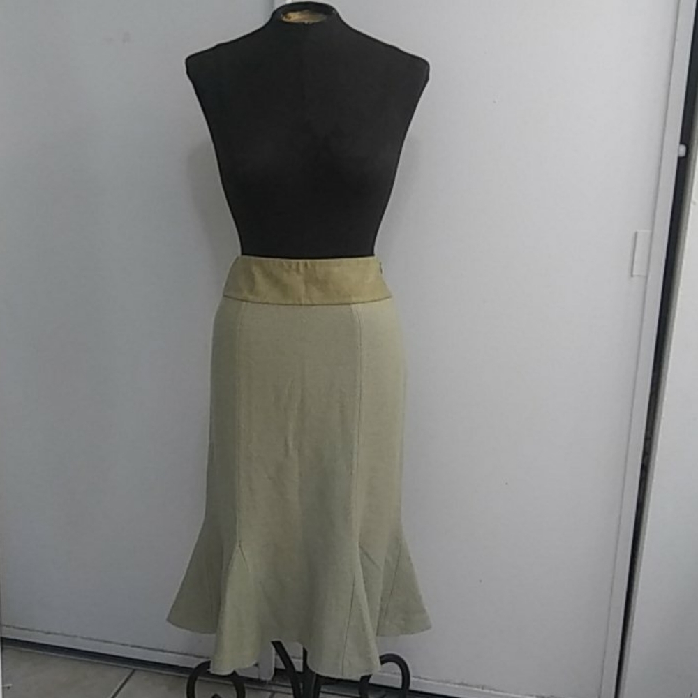 St. John Lime Green Skirt